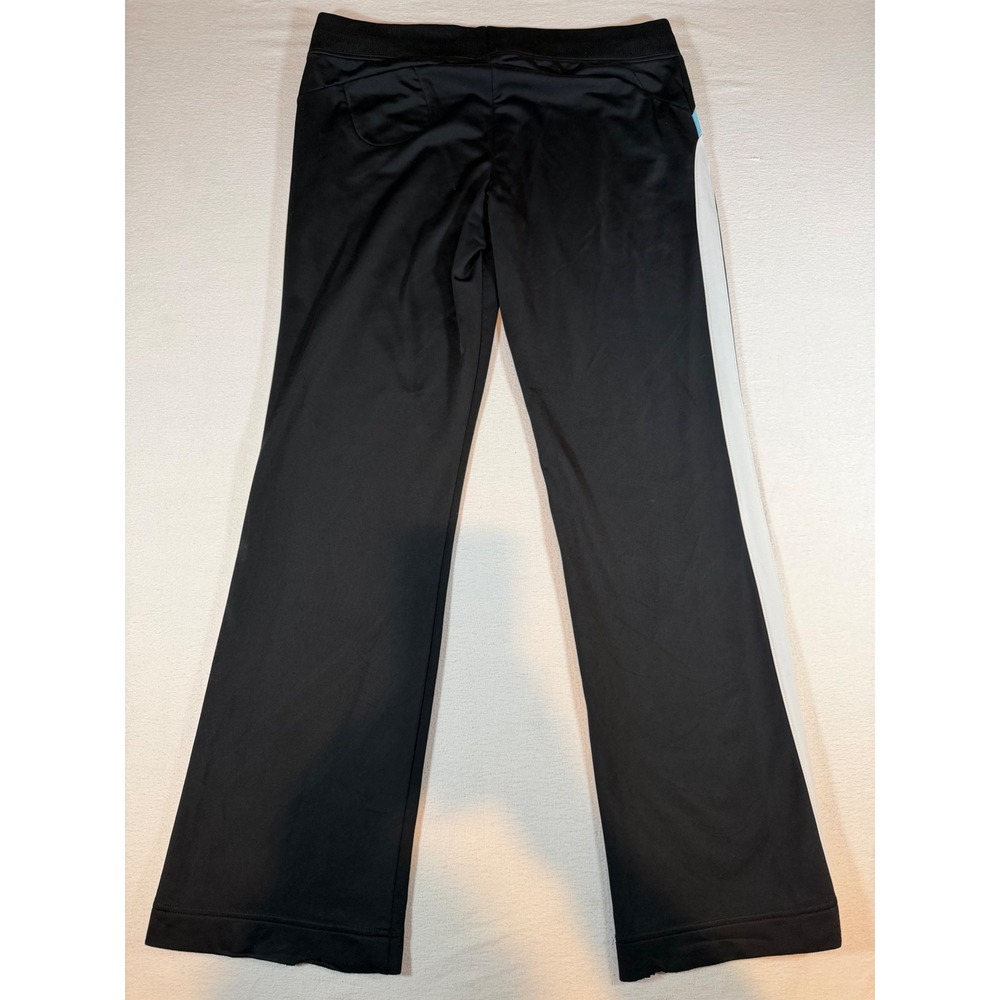 Nike Womens Track Pants Black Blue White Flare Leg Athletic Size Large - Picture 3 of 16